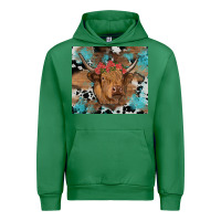 Emerald western roses cow Urban Hoodie - RanaPortraitStore