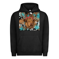 Pigment Black western roses cow Urban Hoodie - RanaPortraitStore