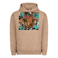 Pigment Burro western roses cow Urban Hoodie - RanaPortraitStore