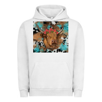 Pigment Lunar Rock western roses cow Urban Hoodie - RanaPortraitStore