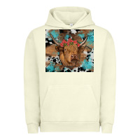 Western Roses Cow Urban Hoodie | Teevron