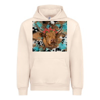 Sandshell western roses cow Urban Hoodie - RanaPortraitStore