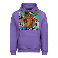 Tulip western roses cow Urban Hoodie - RanaPortraitStore