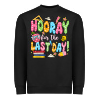 Black hooray for the last day white Heavyweight Sweatshirt - JahusDesignShop
