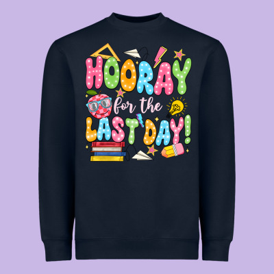 Hooray For The Last Day White Heavyweight Sweatshirt Designed By Jahusdesignshop