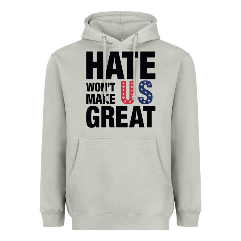 Hate Won't Make Us Great Black Heavyweight Hoodie by artisFamous | Teevron