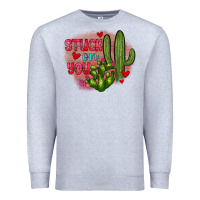 Heather Grey stuck on you cactus Premium Sweatshirt - JahusDesignShop