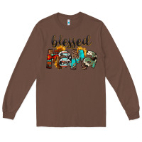 Chestnut Blessed Mama Long Sleeve Tee - FaDigitalArtStudio