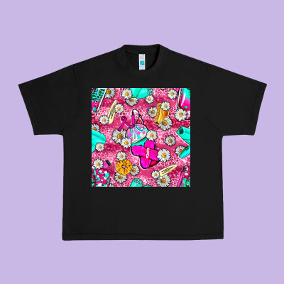 Hairstylist Coffee Cups And Daisy With Leopard Seamless Pattern Bbs Urban Heavy Tee Designed By Bundleandbundleshop