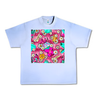 Grape Ice hairstylist coffee cups and daisy with leopard seamless pattern bbs Urban Heavy Tee - BundleAndBundleShop
