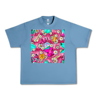 Pebble Blue hairstylist coffee cups and daisy with leopard seamless pattern bbs Urban Heavy Tee - BundleAndBundleShop
