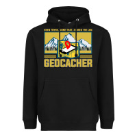 Black Geocaching, geocaching travel bug, geocache, Heavyweight Hoodie - artisFamous