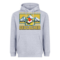 Heather Grey Geocaching, geocaching travel bug, geocache, Heavyweight Hoodie - artisFamous