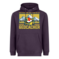 Plum Geocaching, geocaching travel bug, geocache, Heavyweight Hoodie - artisFamous