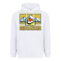 White Geocaching, geocaching travel bug, geocache, Heavyweight Hoodie - artisFamous
