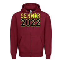 Burgundy senior softball Zipper Hoodie - AdoDesignShop