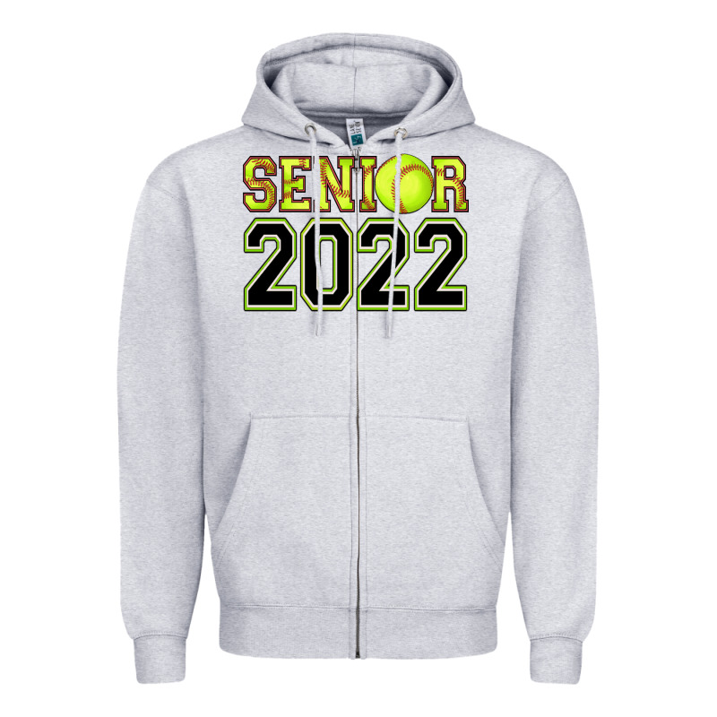 Senior Softball Zipper Hoodie by AdoDesignShop | Teevron