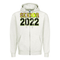Oatmeal Heather senior softball Zipper Hoodie - AdoDesignShop