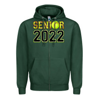 Sports Green senior softball Zipper Hoodie - AdoDesignShop