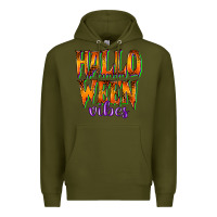 Army Green halloween vibes Premium Hoodie - RacoonDesign