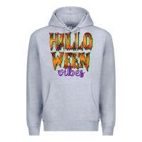 Heather Grey halloween vibes Premium Hoodie - RacoonDesign