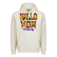 Oatmeal Heather halloween vibes Premium Hoodie - RacoonDesign