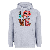 Heather Grey valentines love Heavyweight Hoodie - JahusDesignShop