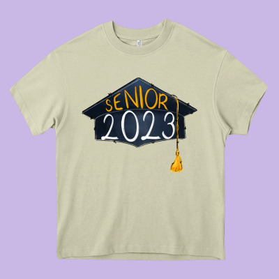 Senior 2023 Graduation Png Sublimation Design Down Heavy Core Tee Designed By Ranaportraitstore