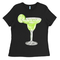 Black martini fa element Ladies Tee - FaDigitalArtStudio