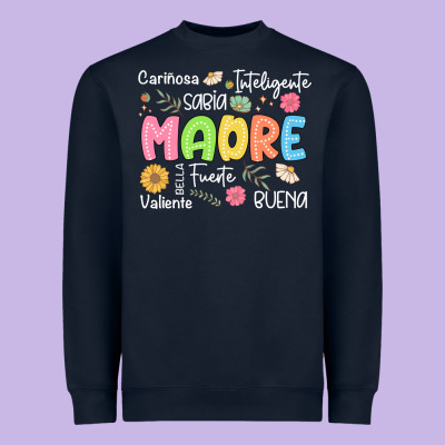 Madre Spanish Mothers Day Heavyweight Sweatshirt Designed By Jahusdesignshop