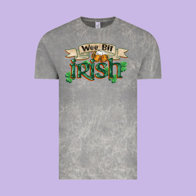 Wee Bit Irish St Patricks Day Vintage Tee Designed By Fadigitalartstudio