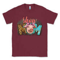 Burgundy Show mom pig Classic Tee - CowGirlArtShop