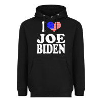 Black i love joe biden Heavyweight Hoodie - artisFamous