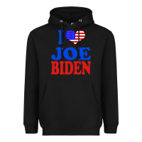 Black i love joe biden Heavyweight Hoodie - artisFamous