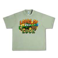 Oil Green Loads of luck with tractor St. Patricks Day Urban Heavy Tee - FaDigitalArtStudio