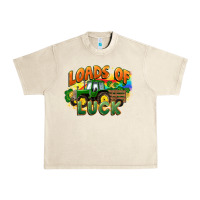 Sandshell Loads of luck with tractor St. Patricks Day Urban Heavy Tee - FaDigitalArtStudio