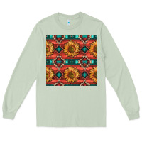 Matcha native american aztec seamless pattern 2 Long Sleeve Tee - BundleAndBundleShop