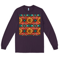 Plum native american aztec seamless pattern 2 Long Sleeve Tee - BundleAndBundleShop