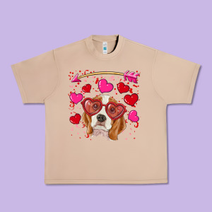 Valentines Day  Beagle Urban Heavy Tee Designed By Ranaportraitstore