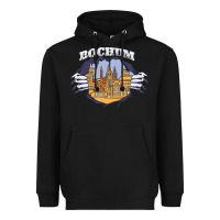 Black Bochum city Heavyweight Hoodie - artisFamous