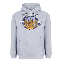 Heather Grey Bochum city Heavyweight Hoodie - artisFamous