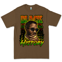 Cacao Black history afro man Premium Tee - HowdyJamesFarm