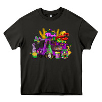 Asphalt mardi gras gnome truck Heavy Core Tee - CowGirlArtShop