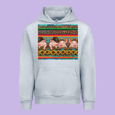 Western Serape Pigs Urban Hoodie Designed By Ranaportraitstore