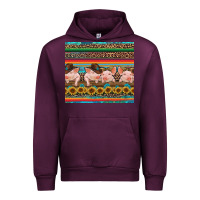 Mauve Wine western serape pigs Urban Hoodie - RanaPortraitStore