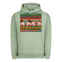 Pigment Oil Green western serape pigs Urban Hoodie - RanaPortraitStore