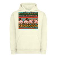 Pigment Pistachio western serape pigs Urban Hoodie - RanaPortraitStore