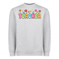 Heather Grey custom teacher flowers Heavyweight Sweatshirt - JahusDesignShop