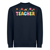 Navy custom teacher flowers Heavyweight Sweatshirt - JahusDesignShop