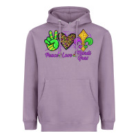 Lavender peace love mardi gras Heavyweight Hoodie - JahusDesignShop
